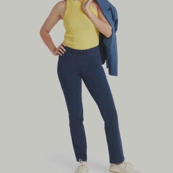 BETABRAND Straight-Leg 4-Pocket Denim pants Xlarge - Picture 1 of 6